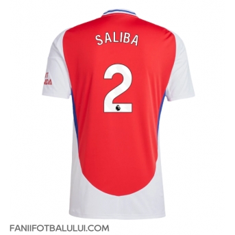 Arsenal William Saliba #2 Tricou Fotbal Replică 2024-25 Barbati Acasa